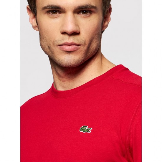 Lacoste Men's Cotton Regular Fit Ultra Dry Sport Jersey T-Shirt TH7618 00 029 Red