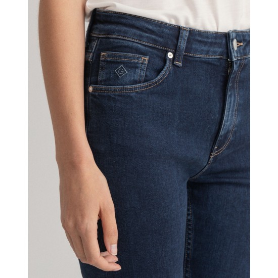 High-Waisted Straight Leg Patchwork Jeans - GANT