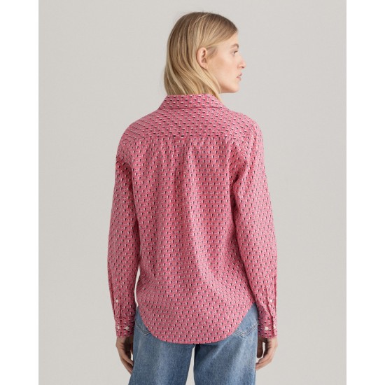 Gant Women's Geometric Shirt Regular fit 4322075 665 Rapture Rose