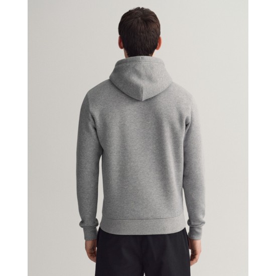 GANT Men's Regular Fit Crest Shield Sweat Hoodie 2037028 93 Grey Melange