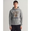 GANT Men's Regular Fit Crest Shield Sweat Hoodie 2037028 93 Grey Melange