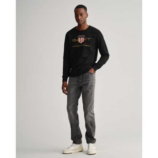 Gant Men's Regular Fit Archive Shield Sweat 2046071 5 Black