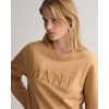 Gant Women's Tonal Crew Neck Sweater 4203670 258 Toffee Beige