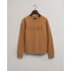 Gant Women's Tonal Crew Neck Sweater 4203670 258 Toffee Beige