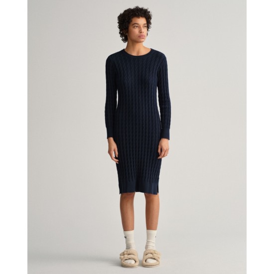 Gant Women's Twisted Cable Dress 4502048 433 Evening Blue