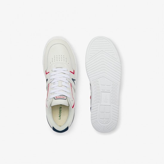 LACOSTE Ανδρικά Δερμάτινα Παπούτσια Sneakers L001 7-42SMA0092 407 Λευκά