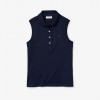 Lacoste Γυναικεία Βαμβακερή Αμάνικη Polo Pique Μπλούζα Στενή Γραμμή PF5445 00 166 Μπλε Lacoste Γυναικεία Βαμβακερή Αμάνικη Polo Pique Μπλούζα Στενή Γραμμή PF5445 00 166 Μπλε
