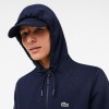 Lacoste Men's Cotton Regular Fit Kangaroo Pocket Fleece Sweatshirt SH9626 00 166 Navy Blue