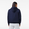 Lacoste Men's Cotton Regular Fit Kangaroo Pocket Fleece Sweatshirt SH9626 00 166 Navy Blue