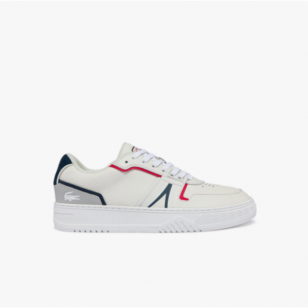 LACOSTE Ανδρικά Δερμάτινα Παπούτσια Sneakers L001 7-42SMA0092 407 Λευκά