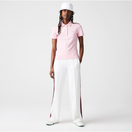 Lacoste Women's Slim fit Stretch Cotton Piqué Polo Shirt Pink