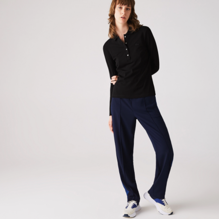 Lacoste Women’s Slim fit Stretch Piqué Lacoste Polo Shirt Black