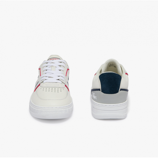 LACOSTE Ανδρικά Δερμάτινα Παπούτσια Sneakers L001 7-42SMA0092 407 Λευκά