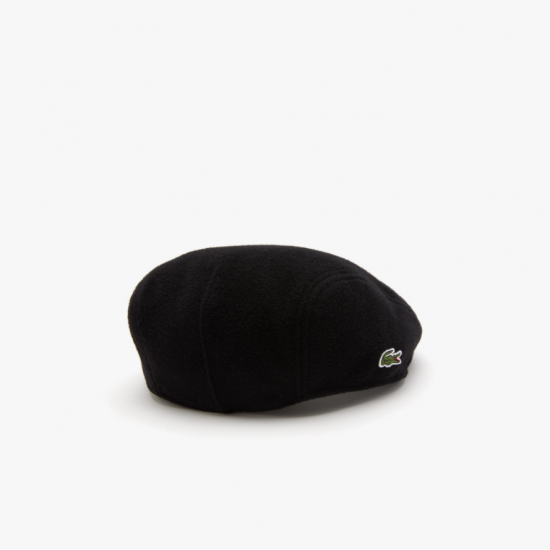 LACOSTE Unisex Wool Felt Blend Beret RK0372 00 031 Black