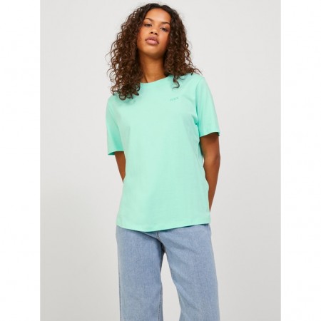 Jack & Jones Γυναικείο T-shirt ANNA REG SS EVERY LOGO TEE JRS NOOS 12206974-Aruba Blue