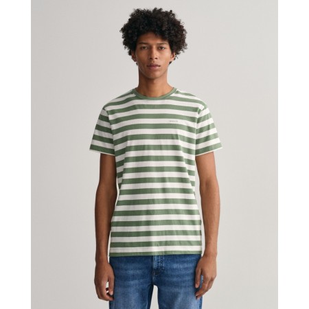 Gant Men's Multistripe T-Shirt Kalamata Green