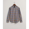 Gant Men's Cotton Regular Fit Colorful Check Shirt 3230056 229 Mahogany Brown