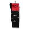 HUGO BOSS Ανδρικο Πακετο Δυο Ζευγαριων Καλτσας Allover CC με Logo 50491194 001 Μαυρη