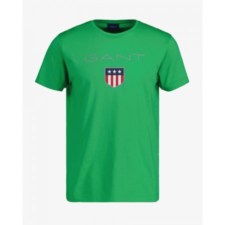 Gant Men's Cotton Regular Fit Shield T-Shirt 2003023 337 Mid Green