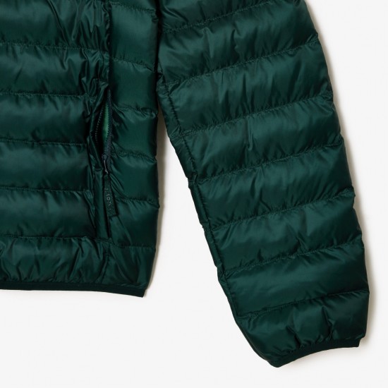 LACOSTE Ανδρικό Καπιτονέ Μπουφάν Quilted Στενή Γραμμή BH0539 00 YZP Πράσινο