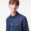 Lacoste Men's Regular Fit Organic Cotton Denim Shirt CH0197 00 QJH Blue