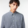 Lacoste Men's Cotton Regular Fit Flannel Checked Shirt CH1885 00 KG2 Blue