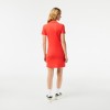 LACOSTE Women's Stretch Cotton Piqué Polo Dress EF5473 00 02K Orange