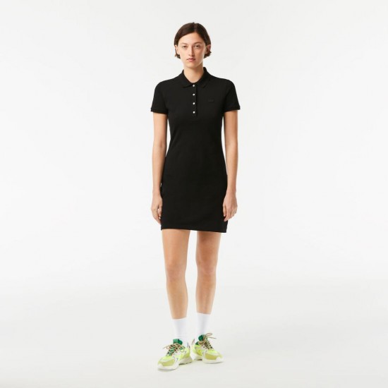 Lacoste Women's Stretch Cotton Piqué Polo Dress EF5473 00 031 Black