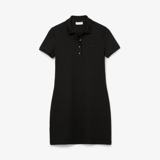 Lacoste Women's Stretch Cotton Piqué Polo Dress EF5473 00 031 Black