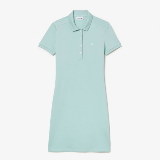 Lacoste Women's Stretch Cotton Piqué Polo Dress EF5473 00 LGF Light Green