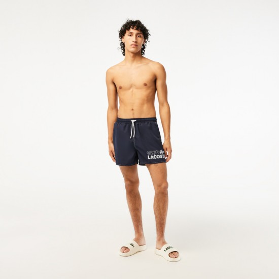 LACOSTE Ανδρικό Σορτς Μαγιό Quick Dry Essential Logo MH5637 00 166 Σκούρο Μπλε