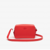 Lacoste Women's Piqué Leather Small Shoulder Bag NF3879KL 00 L35 Red