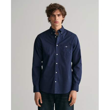 GANT Men's Regular Fit Poplin Shirt 3000100 410 Marine