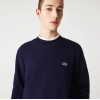 Lacoste Ανδρικό Βαμβακερό Brushed Φούτερ Κανονική Γραμμή SH9608 00 166 Μπλε Σκούρο