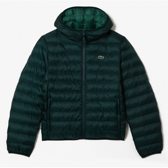 LACOSTE Ανδρικό Καπιτονέ Μπουφάν Quilted Στενή Γραμμή BH0539 00 YZP Πράσινο