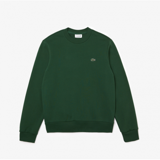 Lacoste Men's  Organic Brushed Cotton Sweatshirt SH9608 00 132 Pine Green