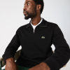 Lacoste Ανδρικό Βαμβακερό Half-Zip Φούτερ Με Φερμουάρ Κανονική γραμμή SH1927 00 031 Μαύρο