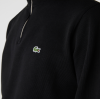 Lacoste Ανδρικό Βαμβακερό Half-Zip Φούτερ Με Φερμουάρ Κανονική γραμμή SH1927 00 031 Μαύρο