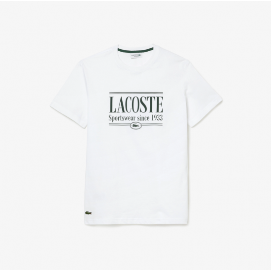 Lacoste Men's Cotton Regular Fit Jersey T-shirt TH0322 00 001 White