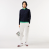 Lacoste Γυναικεία Μάλλινης Υφής Ζακέτα Cable Knit AF0904 00 L6L Μπλε Σκούρο