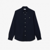 LACOSTE Men's Regular Fit Premium Cotton Shirt CH2933 00 HDE Navy Blue