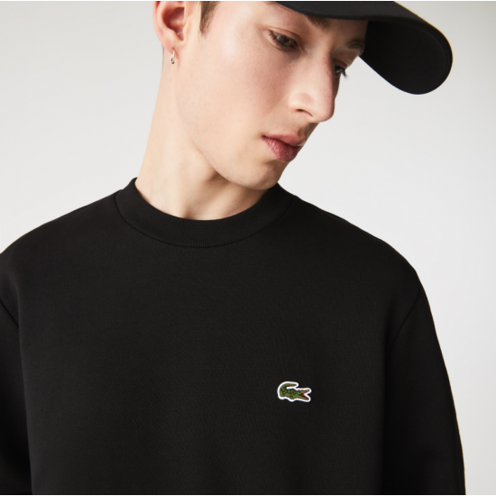 Lacoste Ανδρικό Βαμβακερό Brushed Φούτερ Κανονική Γραμμή SH9608 00 031 Μαύρο