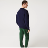 Lacoste Ανδρικό Βαμβακερό Brushed Φούτερ Κανονική Γραμμή SH9608 00 166 Μπλε Σκούρο