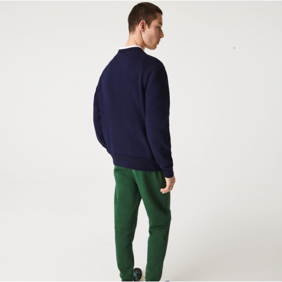 Lacoste Ανδρικό Βαμβακερό Brushed Φούτερ Κανονική Γραμμή SH9608 00 166 Μπλε Σκούρο