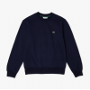 Lacoste Ανδρικό Βαμβακερό Brushed Φούτερ Κανονική Γραμμή SH9608 00 166 Μπλε Σκούρο