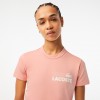 Lacoste Γυναικεία Βαμβακερή T-Shirt Jersey Μπλούζα Στενή Γραμμή TF5606 00 ADQ Ανοιχτό Ροζ