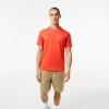 Lacoste Men's Cotton Regular Fit Ultra Dry Sport Jersey T-Shirt TH7618 00 02K Orange