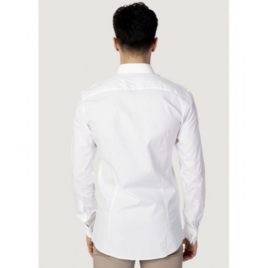 HUGO Men's Extra-Slim-Fit Shirt Ejinar In Stretch-Cotton Poplin 50489847 199 White