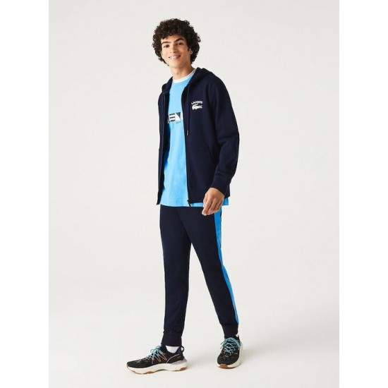 Lacoste Men's Cotton Regular Fit Chest Logo Fleece Sweatshirt SH2481 00 166 Marine