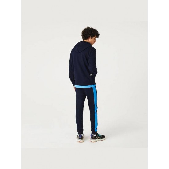 Lacoste Men's Cotton Regular Fit Chest Logo Fleece Sweatshirt SH2481 00 166 Marine